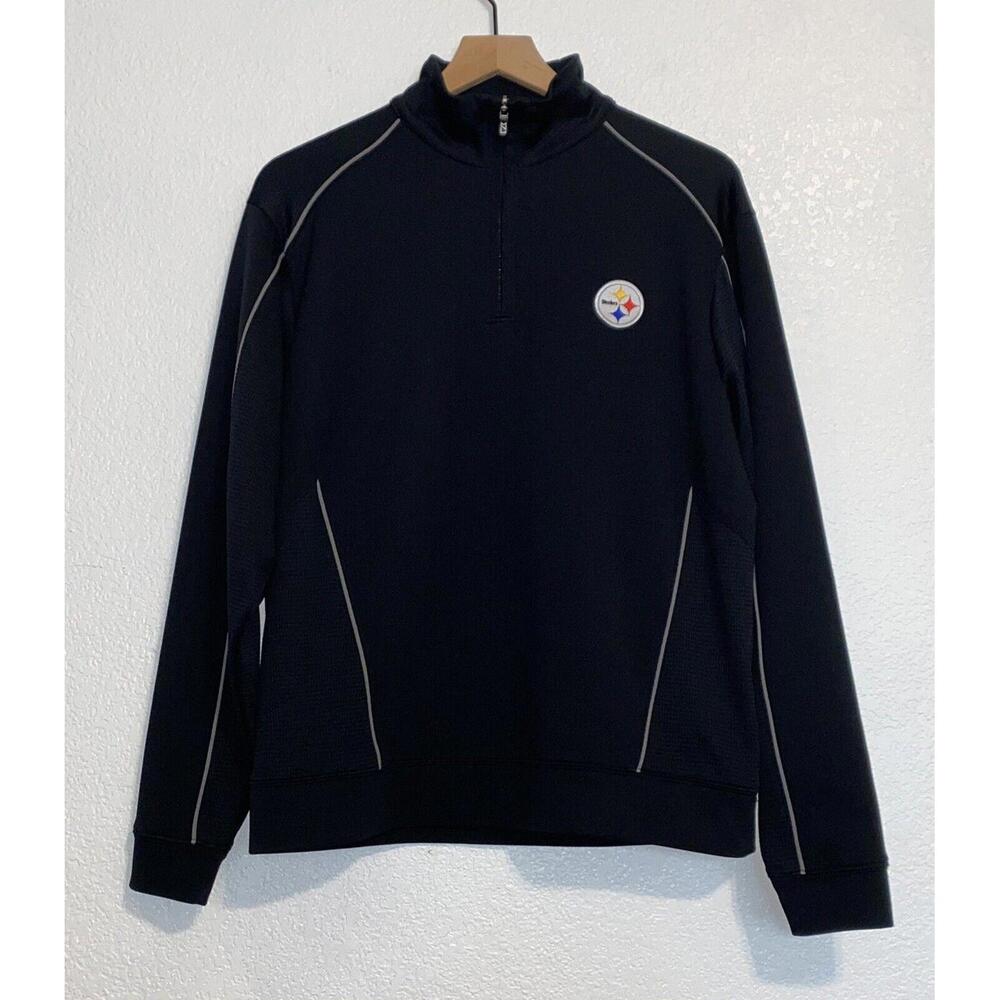 Pittsburgh Steelers Cutter & Buck CB DryTec Pullover Top Black Size Small